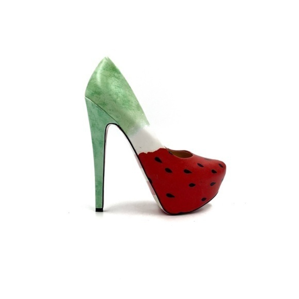 Taylor Says Jubilee Watermelon Platform Heels Size 7